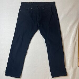 Levi Strauss 502 Corduroy Pants Mens W34 L30 Black Regular Fit Straight‎ Leg